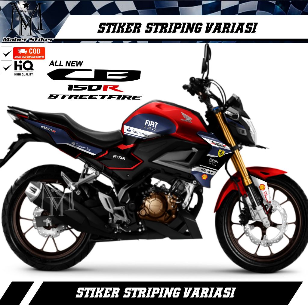 Stiker Striping Cb 150R 2021 Variasi Ferrari