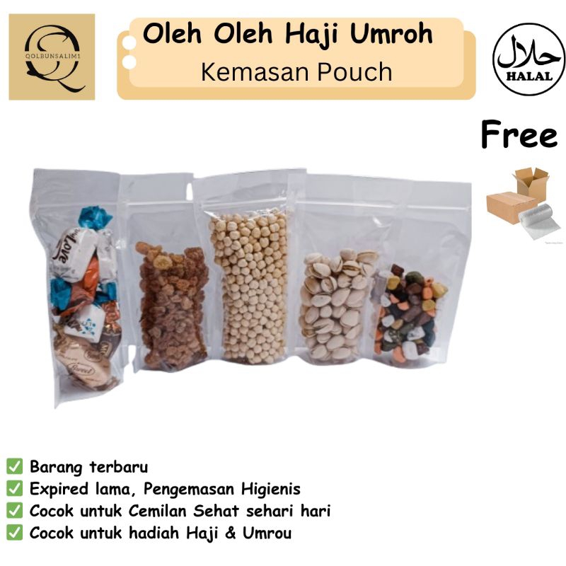 

Aneka Makanan Khas Umroh Haji Oleh Oleh Haji dan Umroh Kacang Arab Fustuk Kismis Cokelat Kerikil Coklat Turki