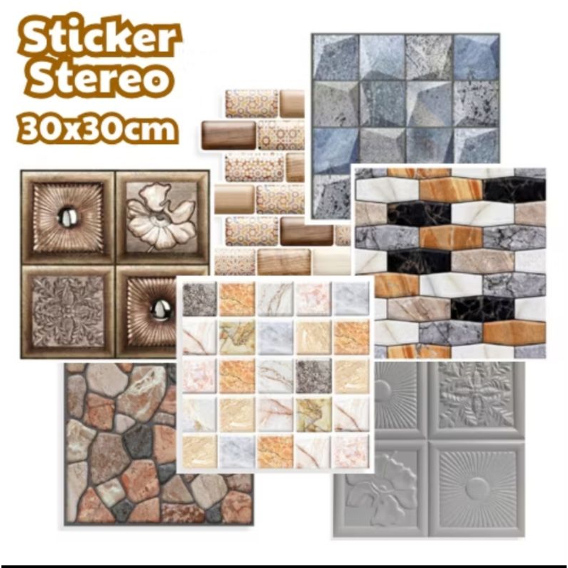 Wallpaper Stiker Dinding Walfoam Stiker Stereo Foam KamarMandi KamarTidur Motif Bata Retro 3D Aesthe