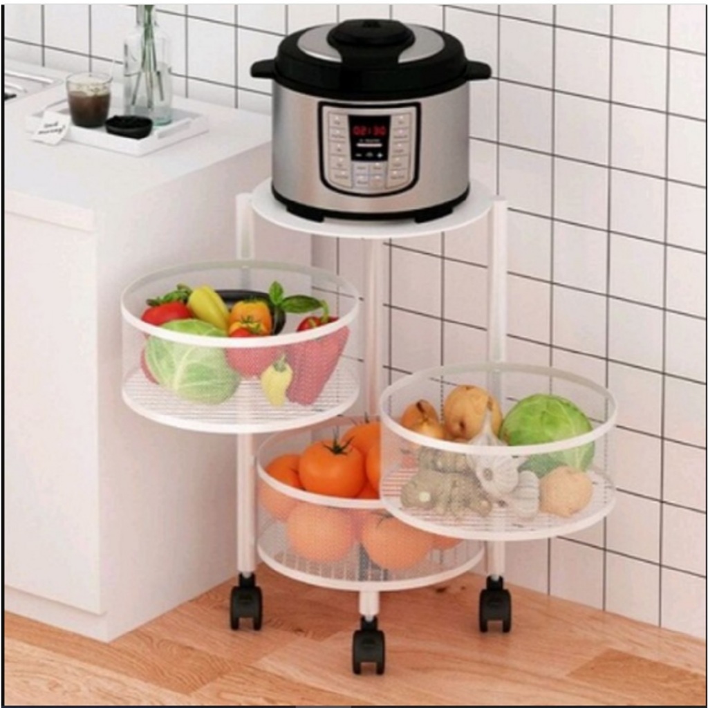 RAK TROLI SUSUN PUTAR / ASTRO MULTIFUNCTION RACK 3 LAYER / RAK SUSUN BESI SERBAGUNA