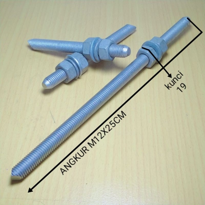 angkur lem m12x250 grade 8.8 galvanis hotdip angkur lem angkur beton angkur hilty m12