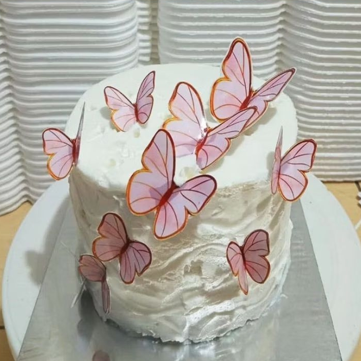 Toper KUPU-KUPU Hiasan Kue Tart Wedding Ulang Tahun Decorasi Cake