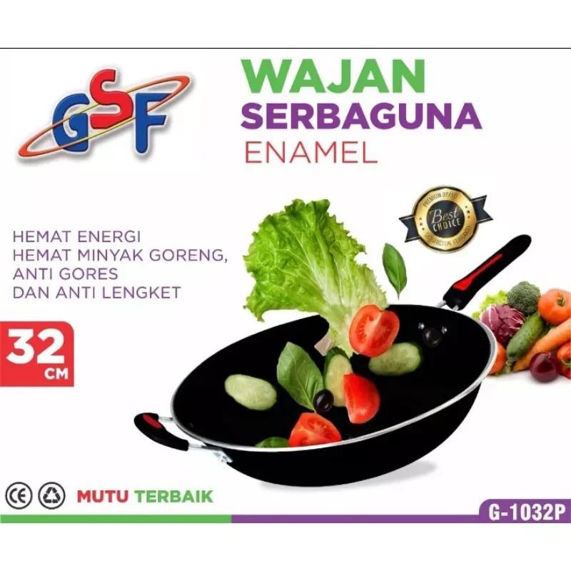 WAJAN HITAM GSF ENAMEL ANTI LENGKET