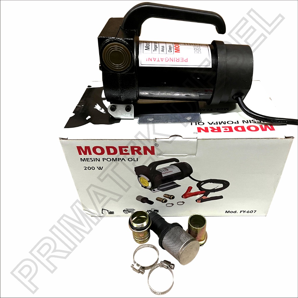 (MODERN FY607DC) Pompa Oli Aki MODERN  FY-607DC / Pompa FY 607 DC Minyak Oli Solar Bensin Oil Pump A