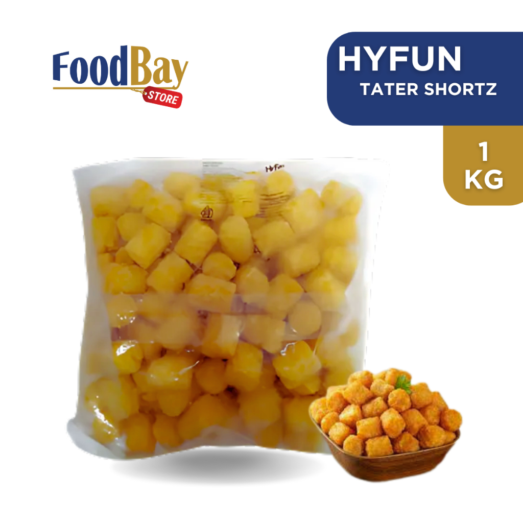 

HYFUN Hashbrown Tater Shotz POM POMS Frozen Potato Kentang beku 1 Kg