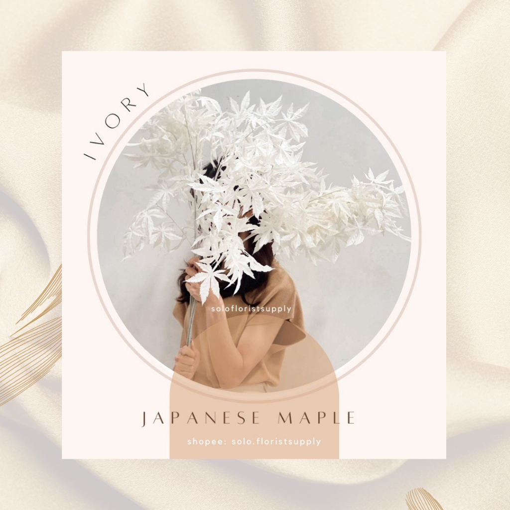 JAPANESE MAPLE LEAF Daun Plastik Palsu Artificial Dekorasi Willow Leaves Bunch Daun Willow Leaf/Daun