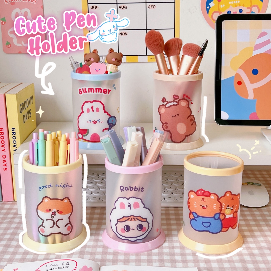 

Yoibeauty - Pen Holder Tempat Pensil Alat Tulis bahan Plastik Bongkar Pasang Motif Karakter Kartun Lucu