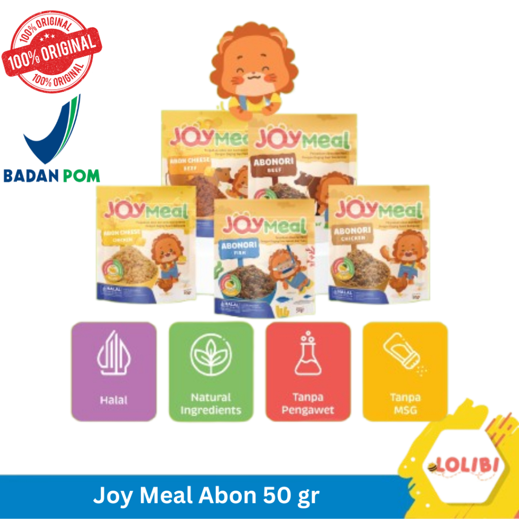 

JoyMeal Abon Sapi / Ayam / Fish 50gr ( AboNori Beef | AboNori Chicken | AbonNori Fish | Abon Cheese Beef | Abon Cheese Chicken )