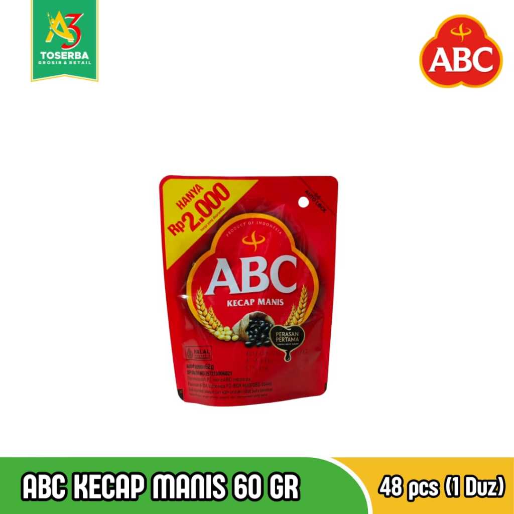 

ABC Kecap Manis Pouch 60 gr 1 Duz