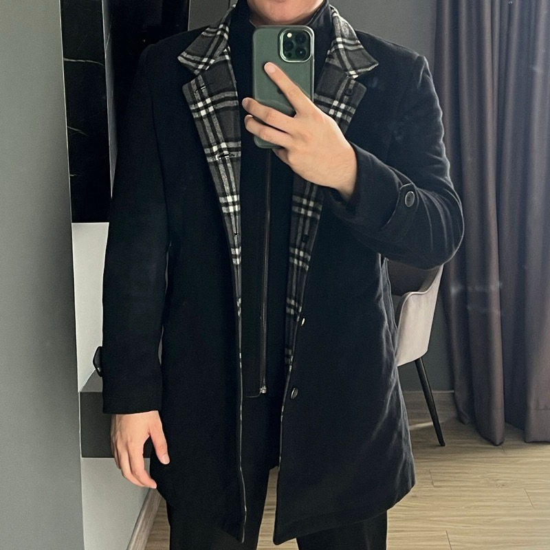 [PRELOVED] pernah dipakai Coat jaket pria musim dingin modern style