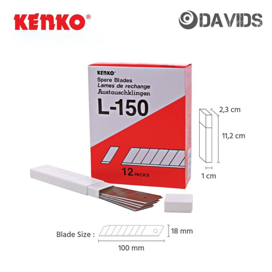 

Isi Pisau Cutter Kater Refill Cuter Besar Kertas L-150 Kenko 1 Kotak
