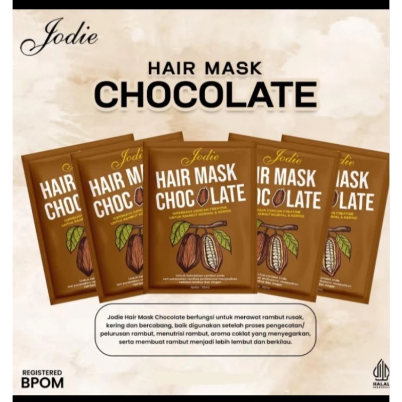 Jodie missdear Hair Mask cream Chocolate kemasana sahset 30 ml