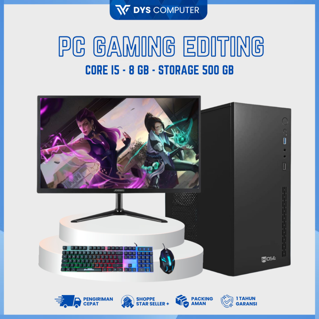 PC Full Set I5 Office Desain Editing Ram 8GB / 500GB