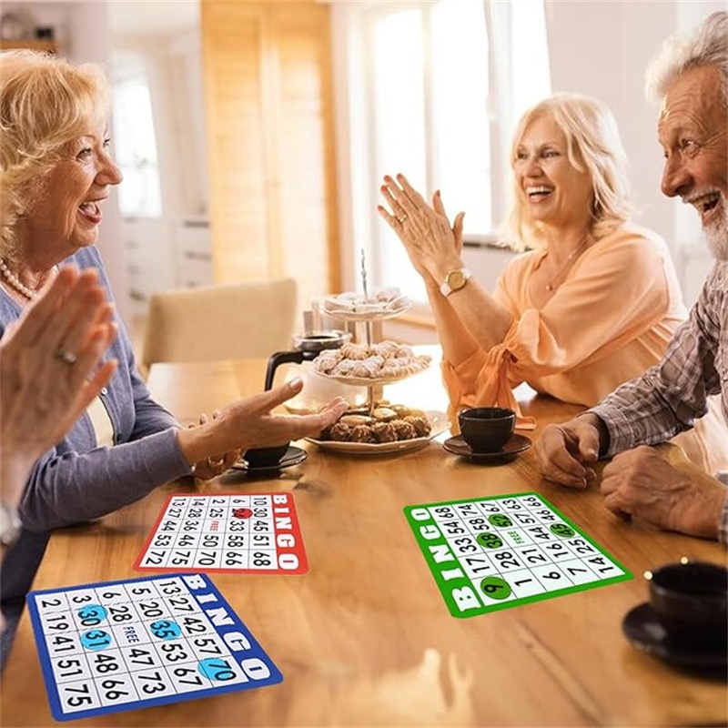 100Pcs/Set Kartu Bingo Lengkap Besar Bingo Card 5 Warna Bingo Set
