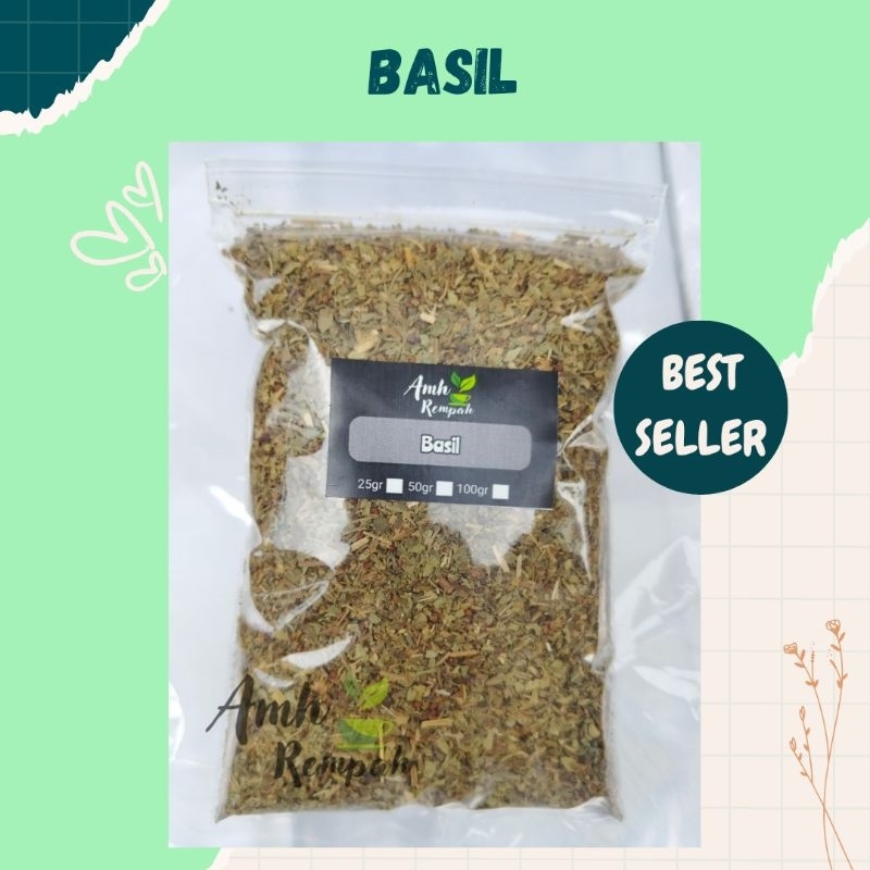 

Basil Bubuk Kering, Basil Leaves Kemasan 100gram