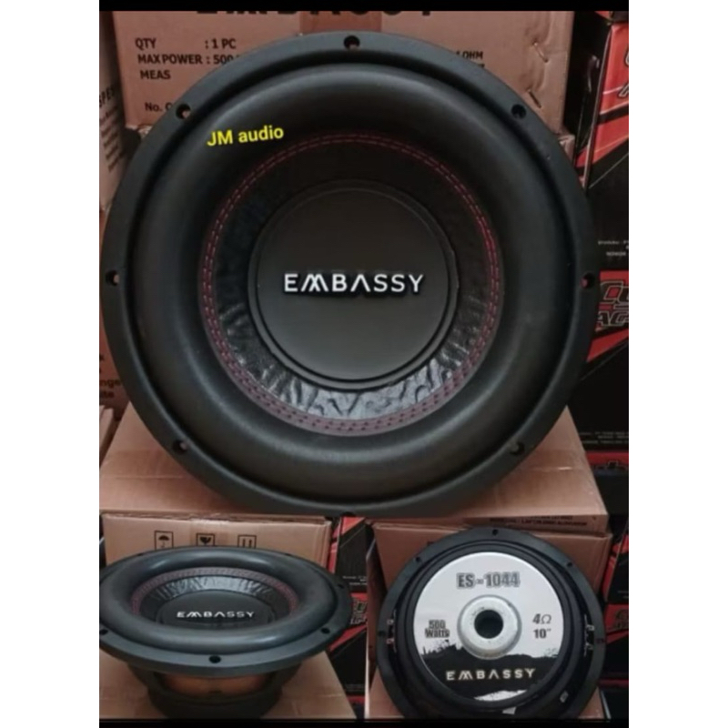 Speaker SUBwoofer 10inch EMBASSY ES-1044 Doble Coil Max 500Watt