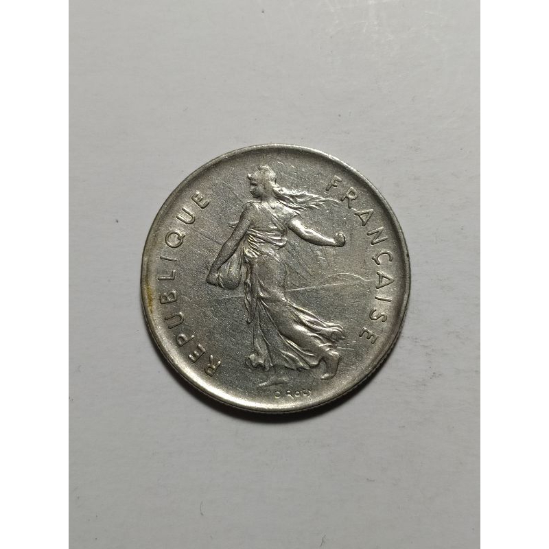 koin 5 francs tahun 1970 mh 1140