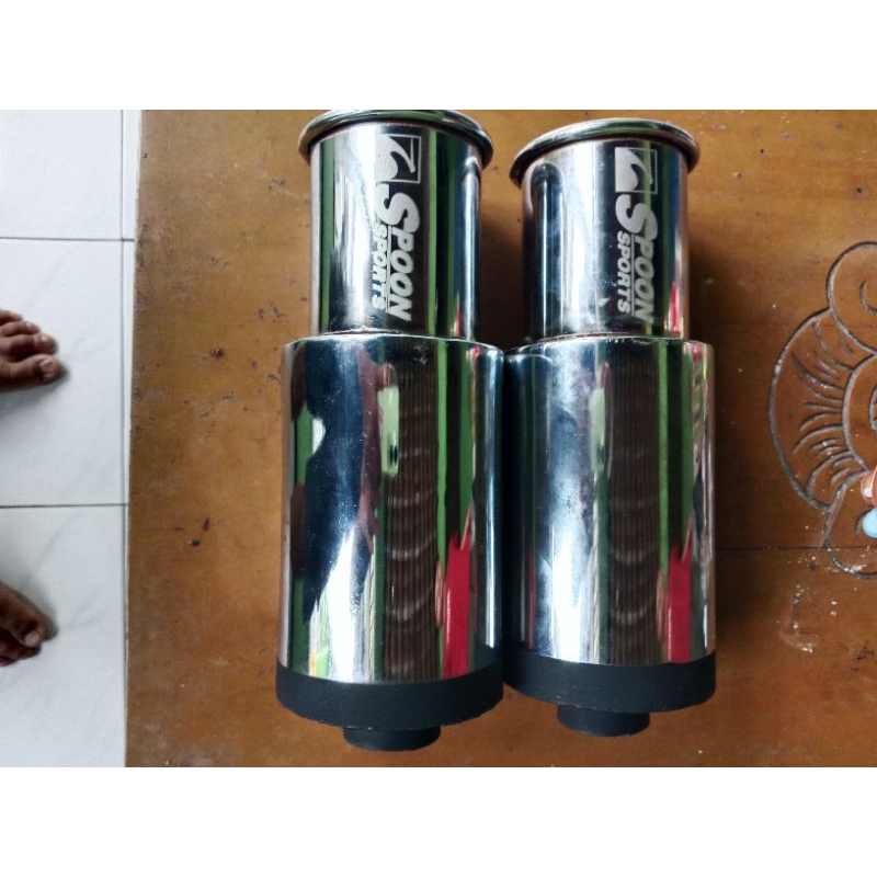 knalpot mobil muffler spoon bass kering