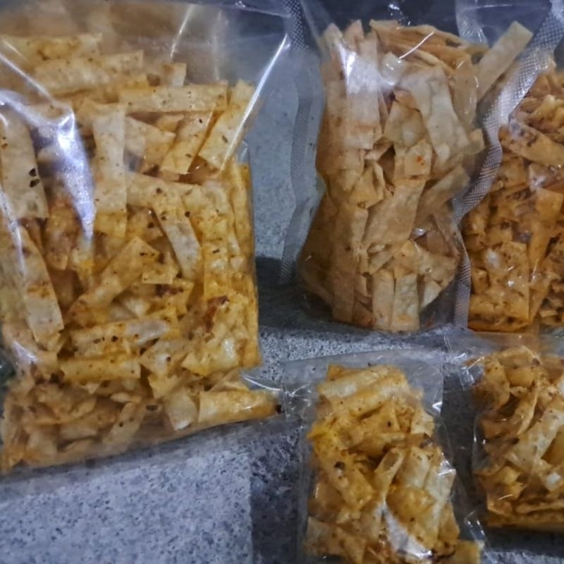 

Kulit Pangsit Goreng berbagai varian rasa kemasan 100gr