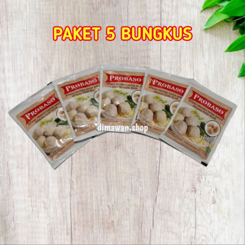 

PROBASO Tepung untuk bakso dengan putih telur 12 gram ( 5pcs )