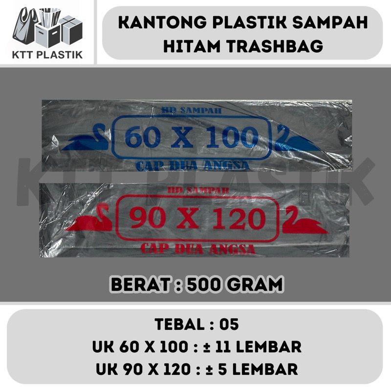 Kantong Plastik Sampah - Plastik Sampah 60x100 & 90x120 - Trash Bag - Kantong Plastik Sampah Hitam