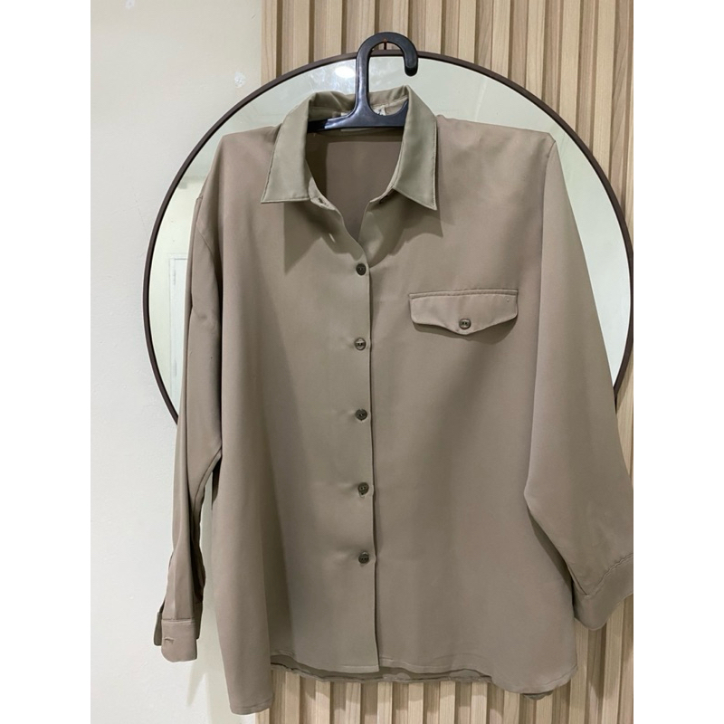 [PRELOVED] Kemeja Satin Silk Satin Baju Wanita