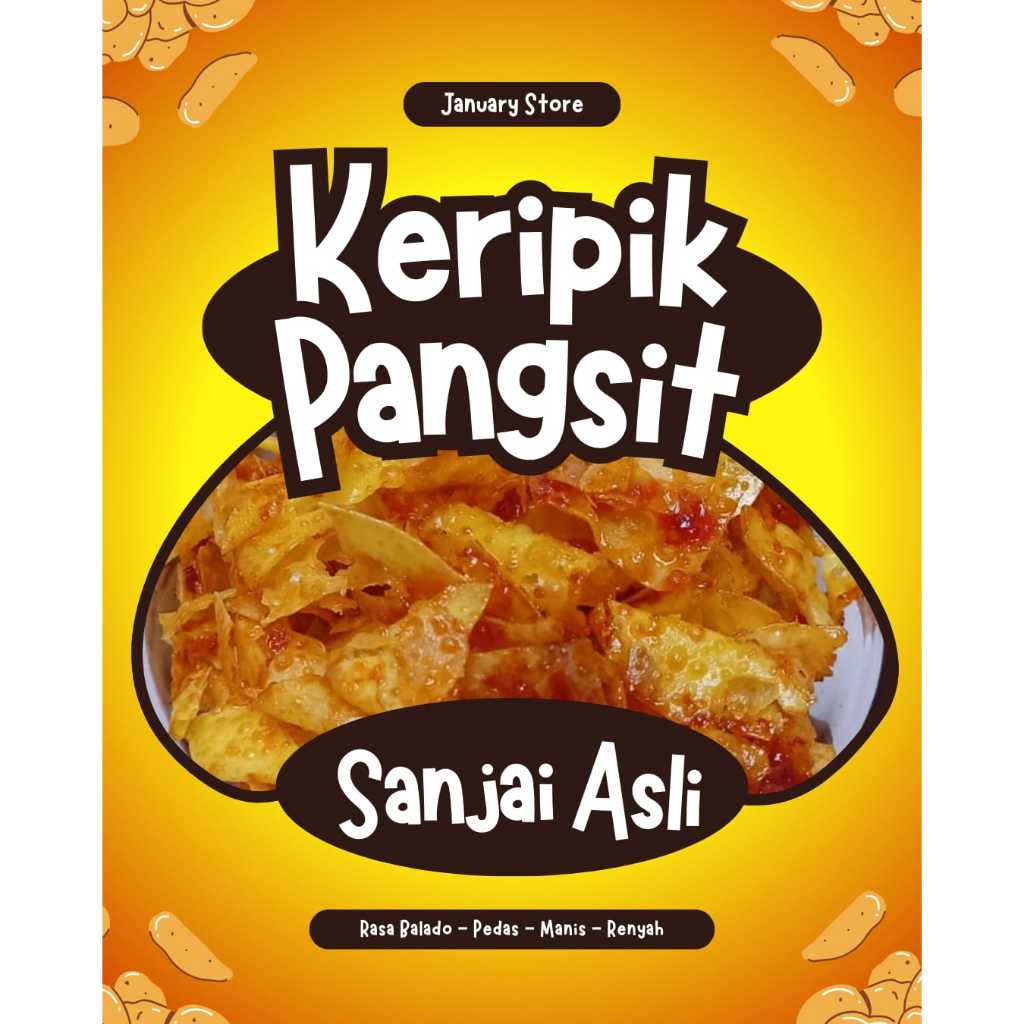 

Keripik/Kripik Pangsit Sanjai Balado Pedas Manis Cemilan Homemade BUKAN BUMBU TABUR