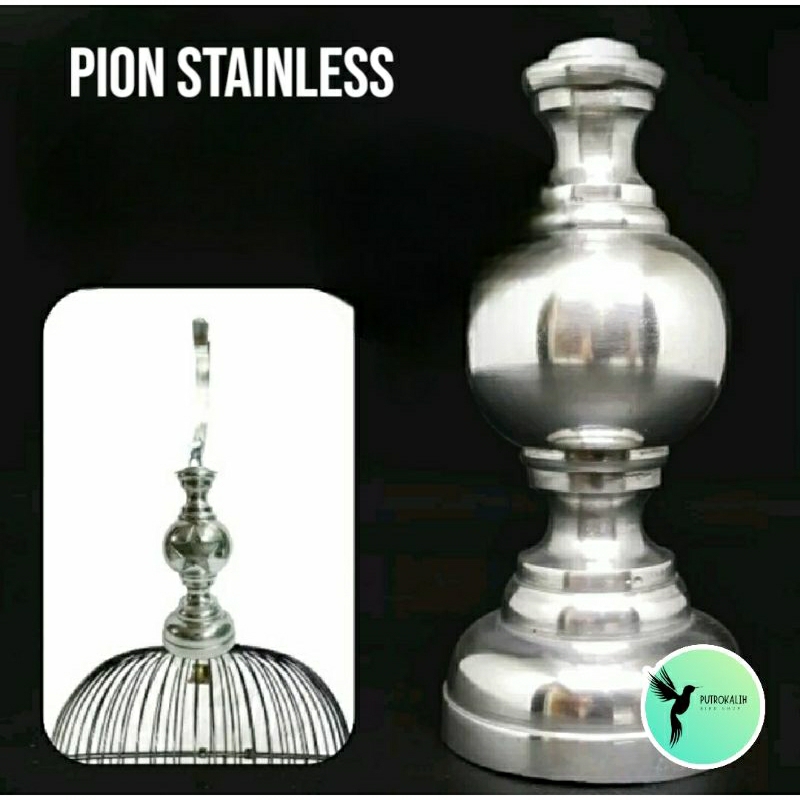 Pion sangkar stainless mahkota sangkar burung lovebird