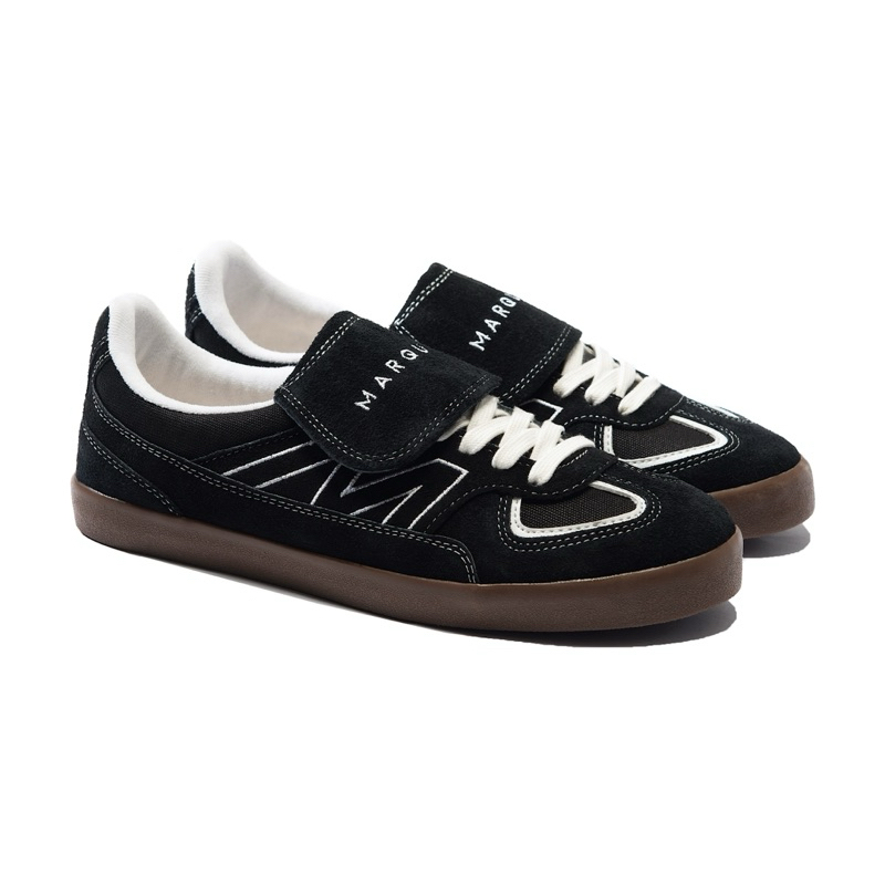 MARQUE.CO ‘PANSER Series’ Black Hitam Gumsole - Sepatu Sneakers Pria & Wanita Unisex dengan Bahan Su