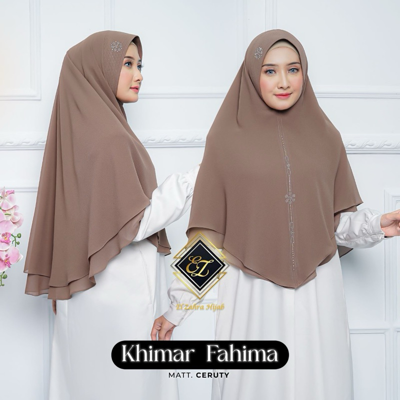 Khimar Ceruty Jilbab Ceruty Khimar Fahima Elzahra Hijab