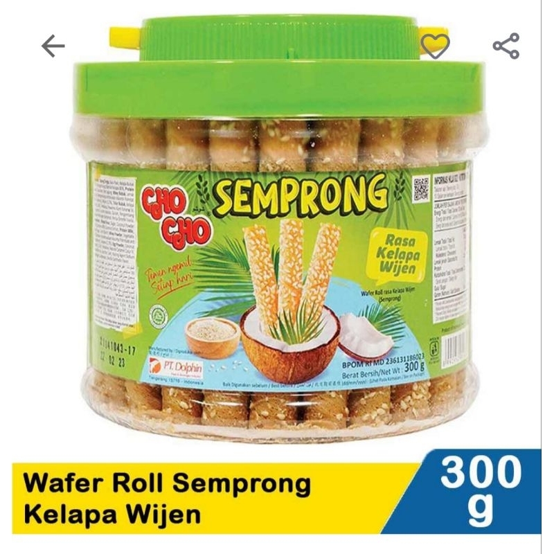 

Choco Wafer Roll Semprong Kelapa Wijen 300g