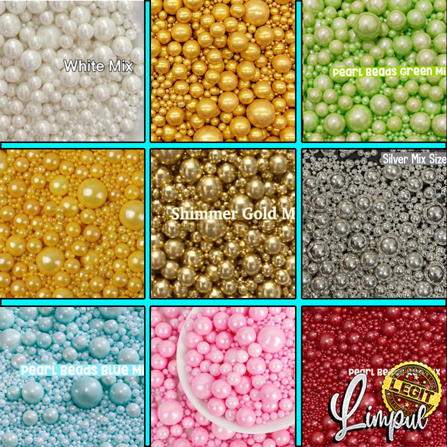 

MIX SHAPES 100 GR Sprinkle Trimit Springkel 100gr Sprinkles Cake Dekorasi Hiasan Mutiara Gold Silver