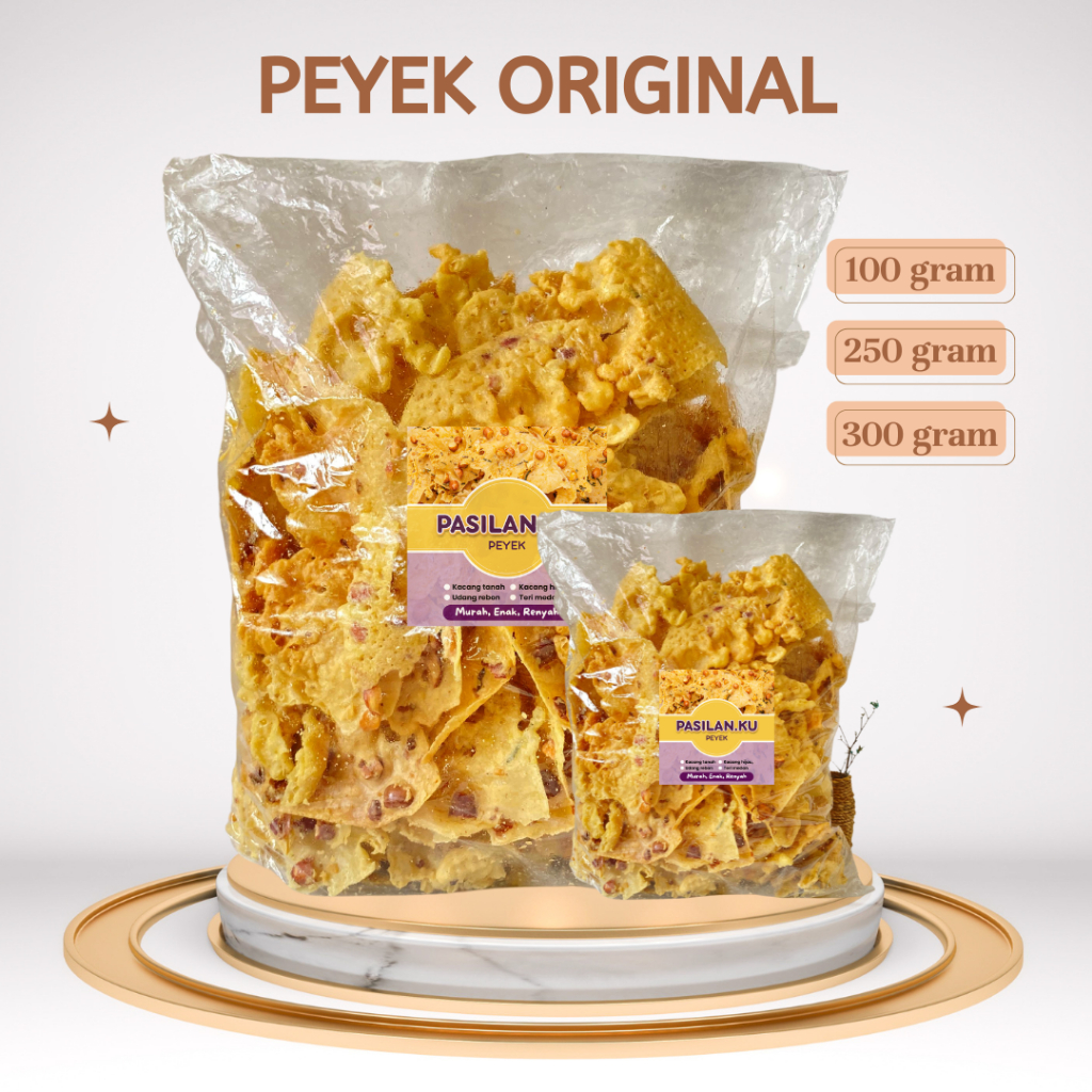 

Peyek Original Renyah Camilan Gurih 100 gram - 300 gram
