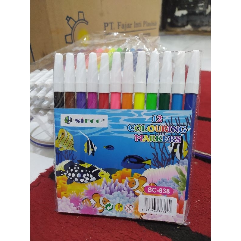 

spidol warna warni murah 12 pcs original