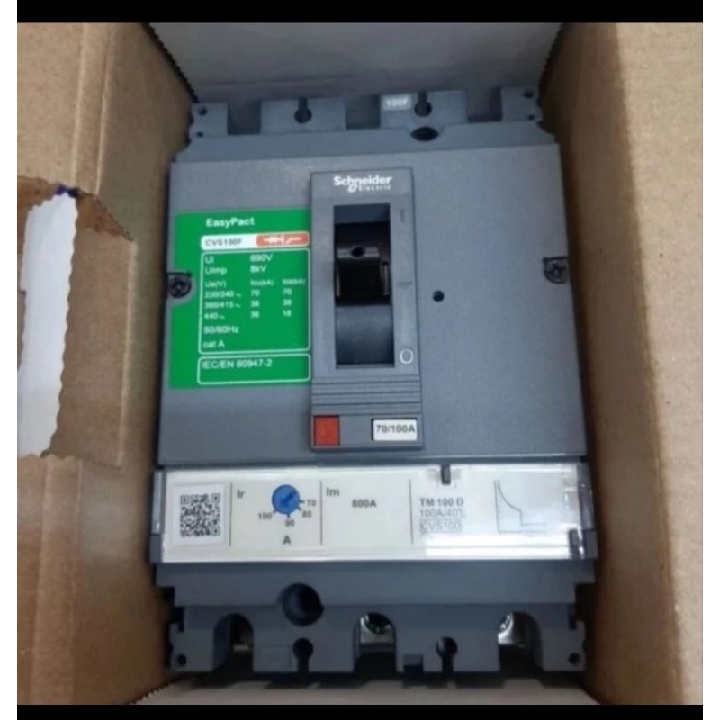 SCHNEIDER CVS 100F 100A MCCB 3PHASE ORIGINAL