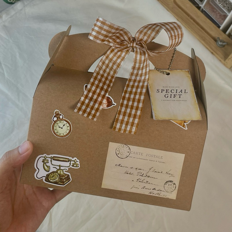 

Gable box Vintage / Gable box hias untuk hadiah / box saja