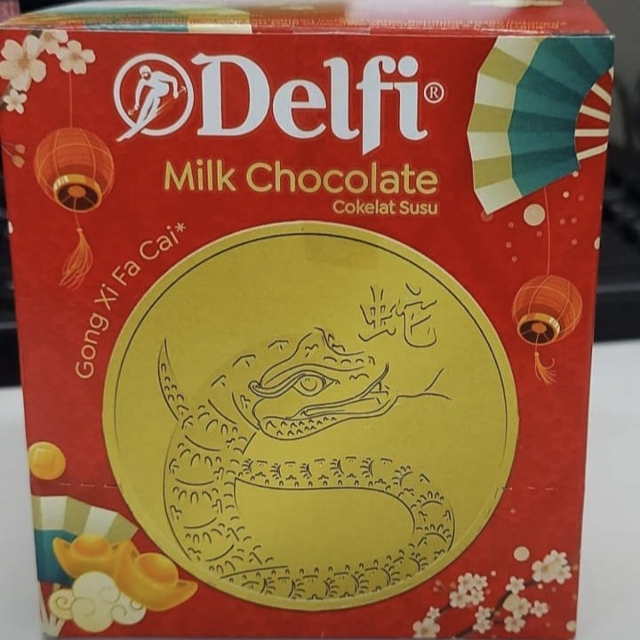 

Delfi Koin Coklat Edisi Tahun Ular Imlek 2025 1 box isi 10 pcs Premium