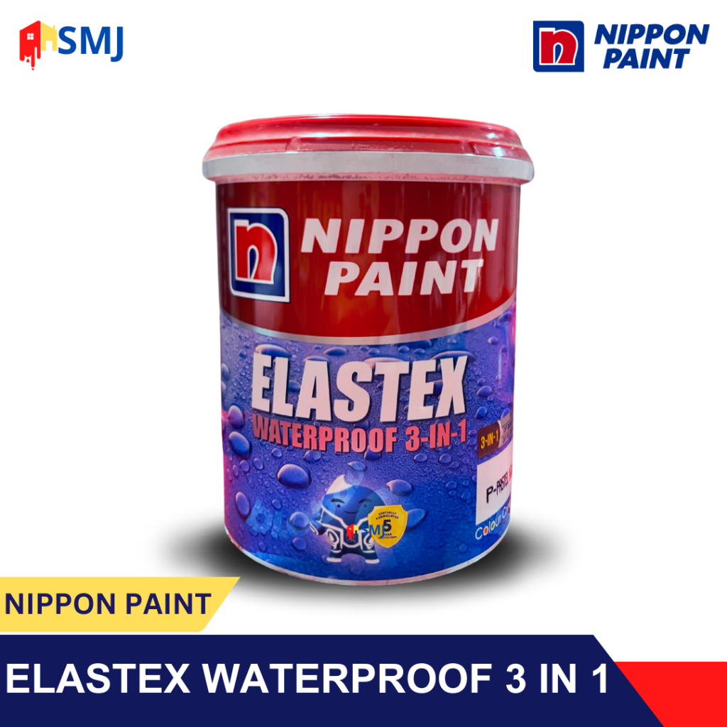 Nippon Elastex Cat Waterproof 3 in 1 20 Kg - Cat Waterproof Putih / Warna Custom Tinting