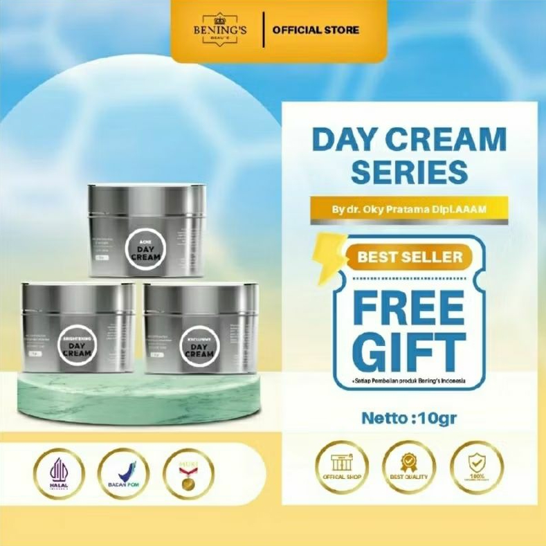 BENING' SKINCARE DAY CREAM BENING ORIGINAL SKINMOLOGY | KRIM SIANG BY DR OKY PRATAMA