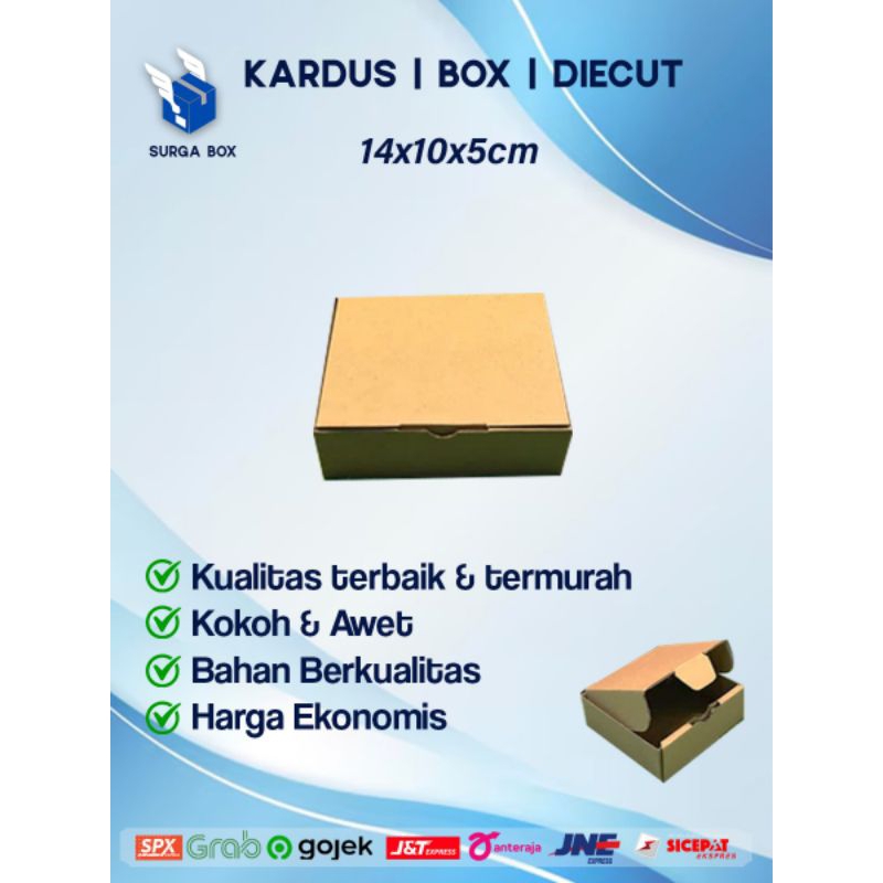 

kardus karton box uk.14x10x5 cm....model Pizza, baru polos