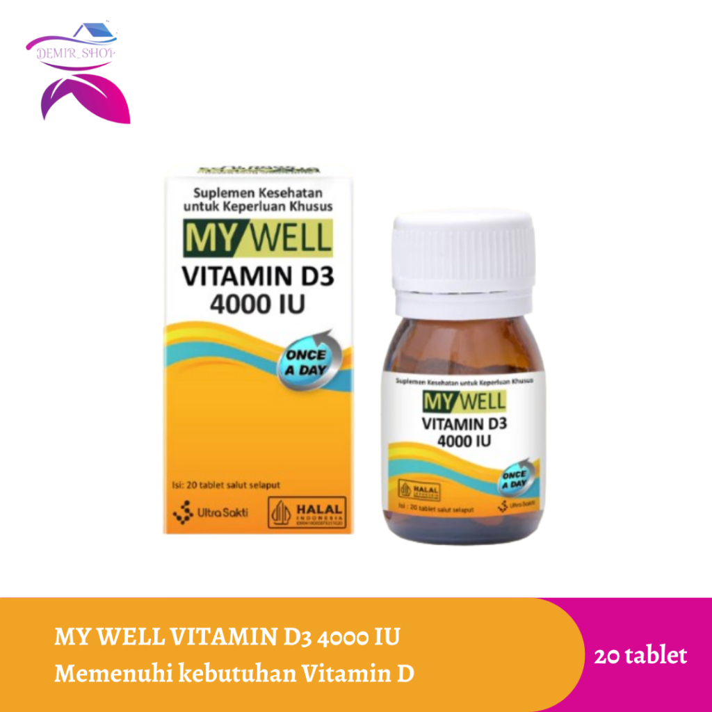 My Well Vitamin D3 4000 IU / Suplemen Kesehatan Tulang