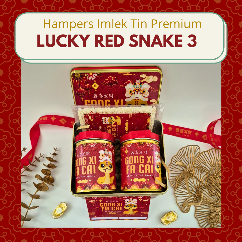 

HAMPERS IMLEK 2025 PREMIUM LUCKY RED SNAKE 3 PARCEL IMLEK SINCIA HAPUNNI