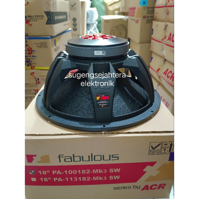 Speaker ACR Fabulous 18 inch PA 100182-MK3  SW wat2000  original