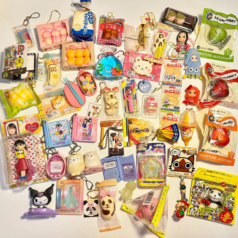 [PART 1] Trinkets Keychain Gotochi Gachapon Miniature Figure Le Creuset Peach Orange Box Tokyo Banan