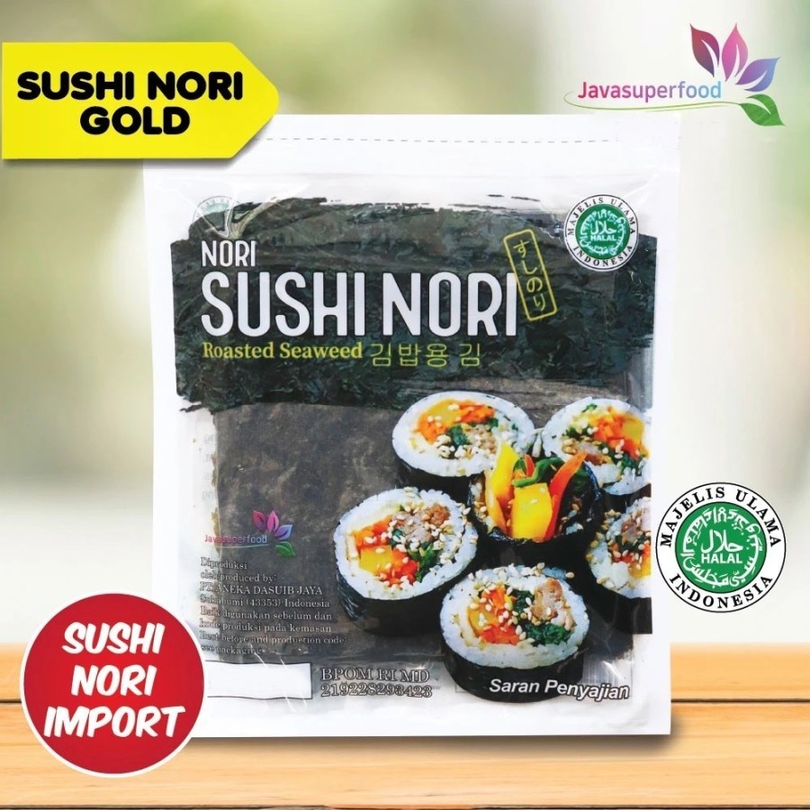 

Java Superfood Sushi Nori Seaweed Rumput Laut isi 5/10 lembar Bahan Wrap Sushi Onigiri Kimbab Masakan Jepang Enak Lezat Murah Import Impor Malang Jatim