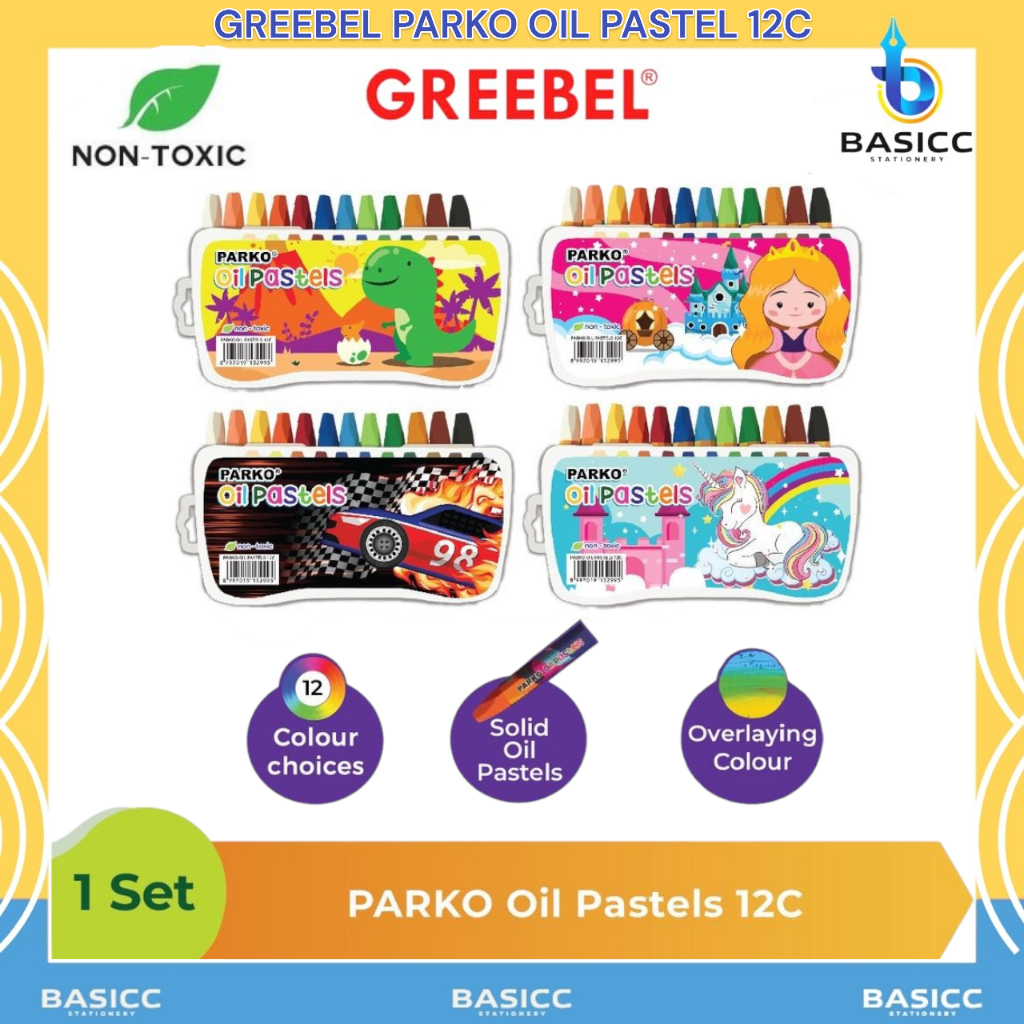 

Greebel Parko Crayon Oil Pastel / Krayon 12 C | @1Set=12 Warna