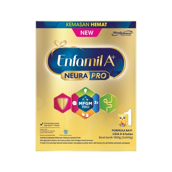 Enfamil A+ Tahap 1+ 1800gr (0-6 Bulan) - Susu Bayi