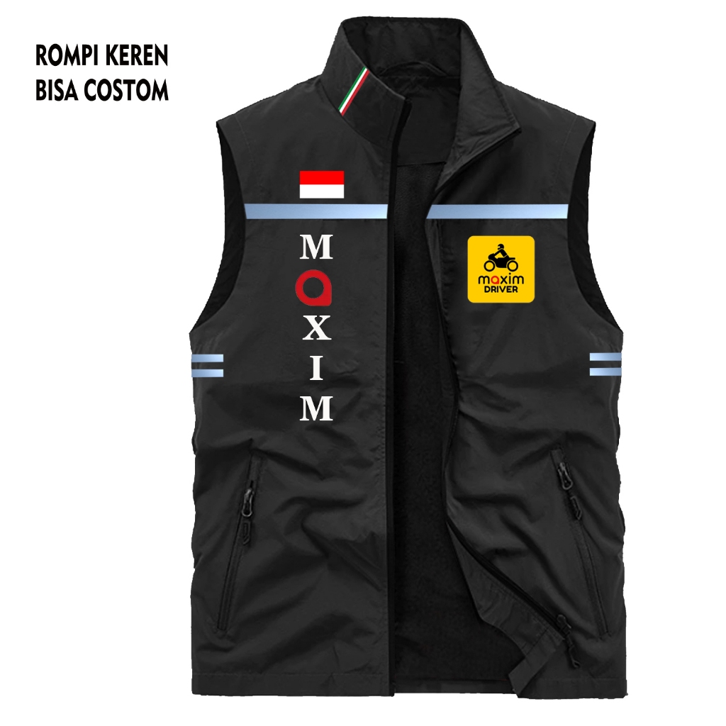 Jaket Rompi Ojol MAXIM ( Transportasi Online ) | Rompi Tactical Kasual | Rompi Driver MAXIM ( Transp