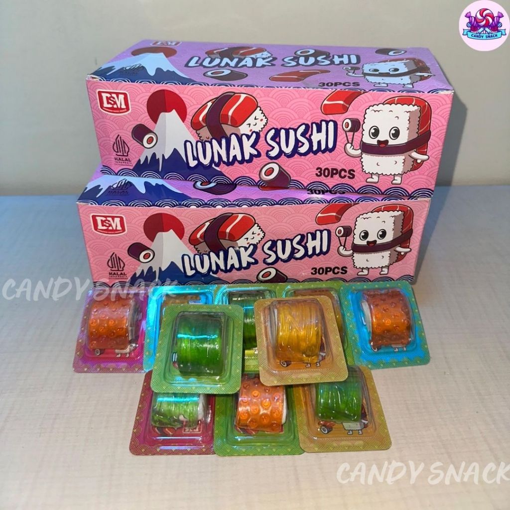 

PERMEN LUNAK SUSHI 1 BOX ISI 30 PCS