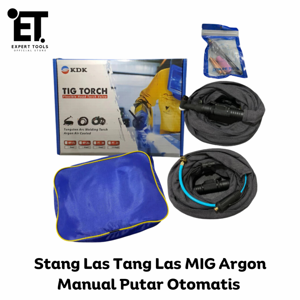 KDK Tang Las Argon Manual Putar Otomatis MIG Stang Las Argon Tig Torch WP17 Travo Las Listrik